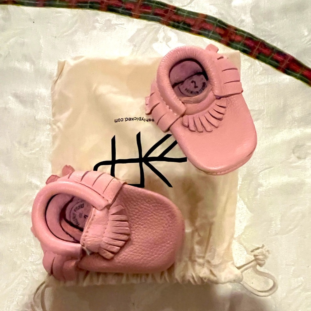 Pink Freshly Picked moccasins.
